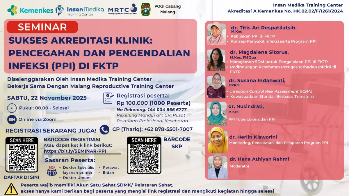 SUKSES AKREDITASI KLINIK : PENCEGAHAN DAN PENGENDALIAN INFEKSI ( PPI ) DI FKTP